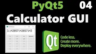 Calculator GUI: PyQt5 tutorial - Part 04