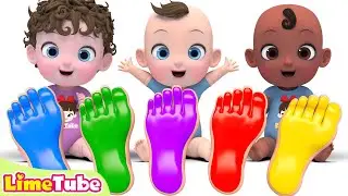 Surprise Egg Song | Color Foot  | Nursery Rhymes & Kids Songs | Kindergarten | LimeAndToys