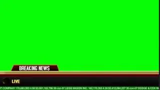 Breaking News Banner (green screen)