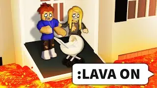 I used ROBLOX ADMIN to MAKE LAVA RISE...