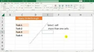 How to add or remove strikethrough in Excel | Applying Strikethrough in Excel