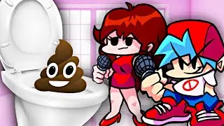 Friday Night Funkin' Boyfriend and Girlfriend POOP in the TOILET. Friday Night Funkin Pooping. FNF