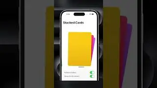 Stacked Cards Effect using #swiftui for #ios 17 in #xcode 15