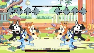 FNF bluey, bingo, Mackenzie vs bluey, bingo, Mackenzie Sings bluey-can-can - bluey & friends