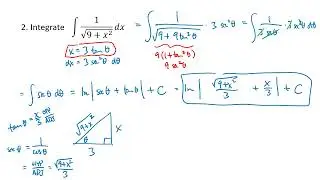 Trigonometric Substitution (OpenStax Calculus, Vol. 2, Section 3.3)