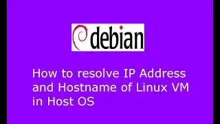 How to resolve IP Address and Hostname of Linux VM in Host