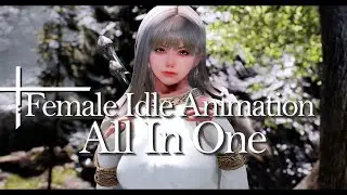 4K I 2022 SKYRIM MOD I Female Idle Animation All in one I 9Type