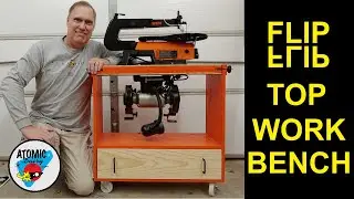 Flip Top Work Bench - Space Saver On Wheels