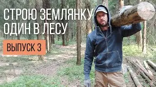 СТРОИТЕЛЬСТВО ЗЕМЛЯНКИ | УСТАНОВИЛ ОПОРЫ | ЗАКОНЧИЛ КАРКАС - Часть 3.