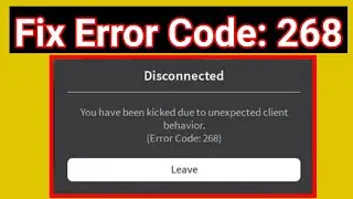 How to fix you have been kicked due to unexpected client behaviour error code 268