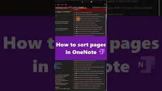 📙 How to sort pages in OneNote