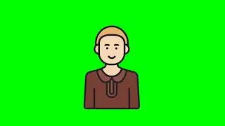 Green screen Line Art Avatars | Animated Avatar Sticker | Free Download