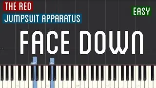 The Red Jumpsuit Apparatus - Face Down Piano Tutorial | Easy