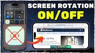 How to Turn Screen Rotation ON and OFF iPhone 15/15 Pro