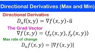 🟡09c - Maximum Rate of Change (Directional Derivatives and the Gradient Vecctor 3)