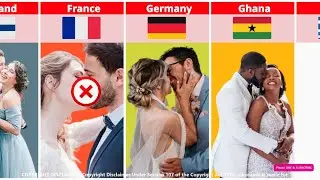 Beautiful Bride and Groom Kissing Look Example of Different Countries