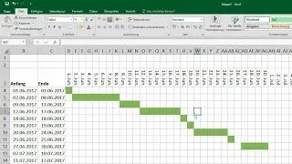 Excel: Gantt-Diagramm erstellen - bedingte Formatierung [Balkenplan, Projektplan, Projektmanagament]