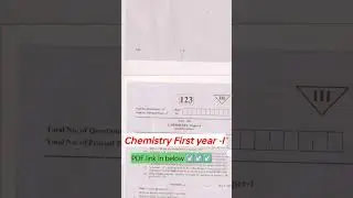 Chemistry inter First year 2024