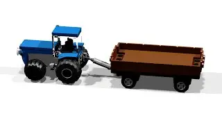 How to Build a small Lego Tractor with Flatbed