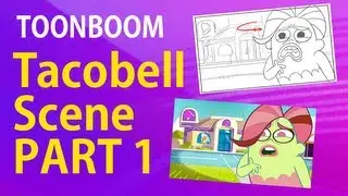 Toon Boom Animation - SCENE TUTORIAL - Tacobell (PART1)