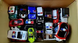 A full box of new cool police cars for kids.