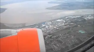 Liverpool airport Easyjet Airbus A320 landing at liverpool John lennon Airport September 2010