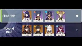 3.8/4.0 Spiral Abyss, Polearm Squad 🔱 - (Floor 12, 9★)