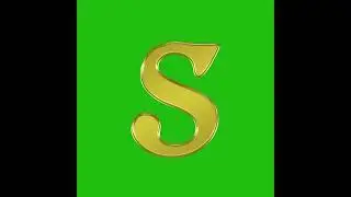 Alphabet S, S, ABCD, Green Screen Free Video, Green Screen, Chroma Key Background 