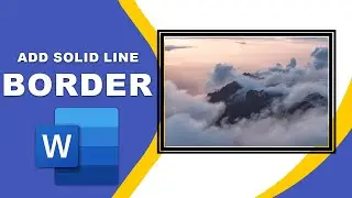 How to add solid line border to image in word