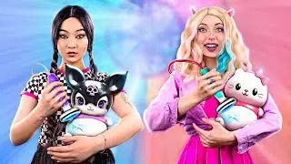 Уэнсдей Аддамс VS Энид Синклер! Hello Kitty и Kuromi беременны!