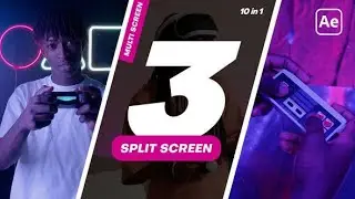 After Effects Template: Multiscreen - 3 Split Screen + Free Font