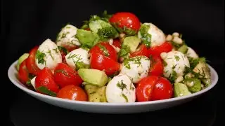 ВКУСНЫЙ САЛАТ-ЗАКУСКА с авокадо, черри и моцареллой| Avocado, Cherry & Mozzarella Salad