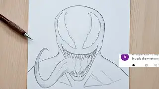 How to draw Venom | Venom easy step by step | tutorial