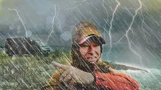 CAUGHT IN SEVERE STORM of THUNDER, LIGHTNING & HEAVY RAIN, Cozy Van Life Camping ASMR 