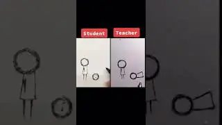 Teacher vs Student drawing challenge #drawing #art #15