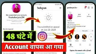 you submitted an appeal on instagram problem 2024| we suspended your account instagram 180 day