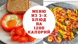 МЕНЮ на 1200 ккал в день | Примерный рацион питания на 1 день |  Худеем быстро вкусно и полезно!