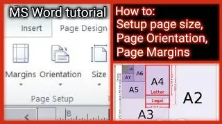 MS Word to tutorial | How to setup page size, orientation & margins in MS Word? | Lecture 3