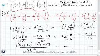 Misc Ch9 XI Q16 If If a( 1/b+1/c),b( 1/c+1/a),c( 1/a+1/b)are in A.P., prove that a, b, c are in A.P.