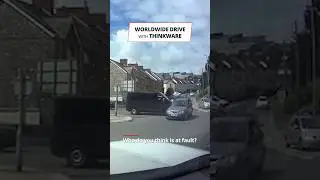 Whose fault?! #roundabout #car #accident #crash #thinkware #dashcam #dashcamvideos