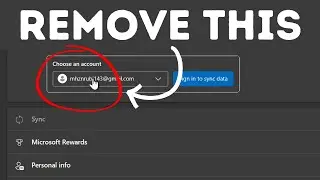 How To Remove Microsoft Account From Edge Browser