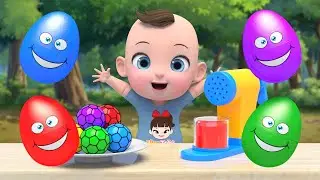 Surprise Egg Dish | Skip to My lou + more Nursery Rhymes & Kids Songs | Kindergarten