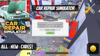 All new codes in Car Repair Simulator🎉 | ROBLOX | Car Repair Simulator