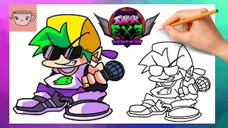 How To Draw B3 Remixed Boyfriend | Friday Night Funkin FNF | Step By Step Drawing Tutorial