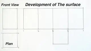 How to Develop The Surface Of A Square Prism || Development Of A Square Prism.