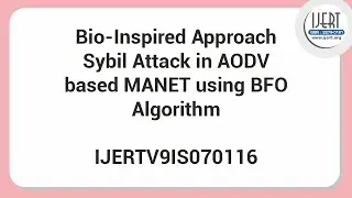 Bio-Inspired Approach Sybil Attack in AODV based MANET using BFO Algorithm