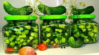 🥒🥒ОБЯЗАТЕЛЬНО ДЕЛАЮ КАЖДЫЙ ГОД ТАКИЕ ОГУРЦЫ ВЫРУЧАЙКА НА ЗИМУ ДЛЯ САЛАТОВ!