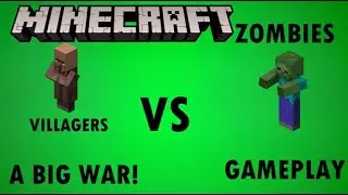 Villagers VS Zombies - Minecraft Wars | MS HI Gaming | A BIG WAR