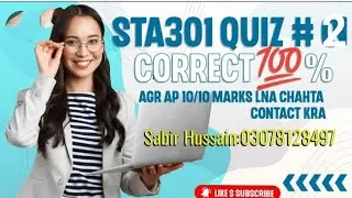 Sta301 quiz no 2  l2024 solution 100% correct ||Sta301 quiz 2 solution|| Sta301 quiz no 2 #solution