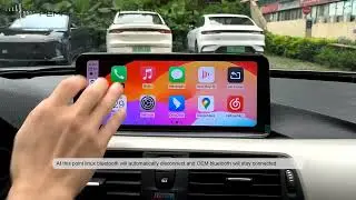 From BMW F30 E70 F48 F01 F10 OEM Bluetooth get the PEMP Linux CarPlay Android Auto Screen's Sound